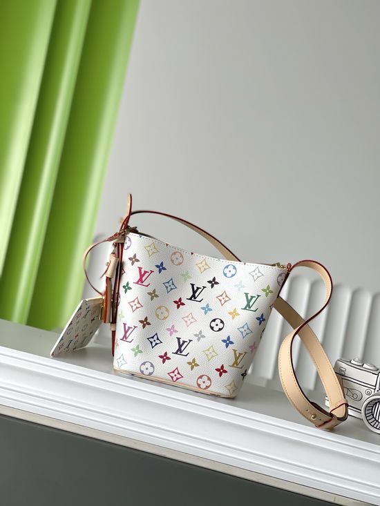 Louis Vuitton ALL IN BB White Multicolor Bucket Bag M13089