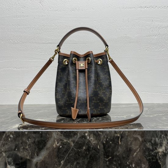 Celine TEEN CLARA Printed Leather Handbag 121672