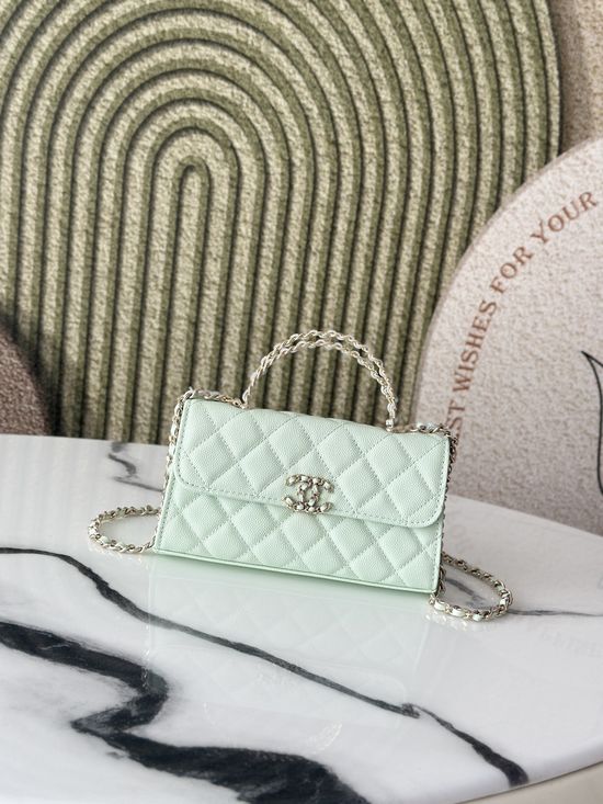Chanel Kelly Cross Handle Leather Bag 66055