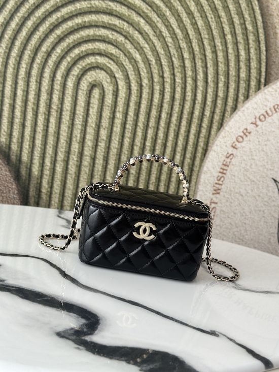 Chanel Vanity Case Pearl Handle With Mirror 66049