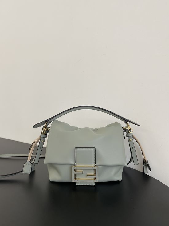 Fendi Mamma Baguette Dark Green Lambskin Bag 8832