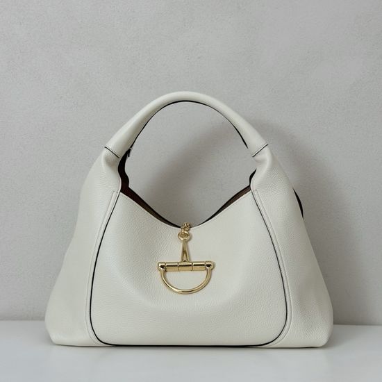 Gucci Handbag Original Leather Off-white Litchi 837466