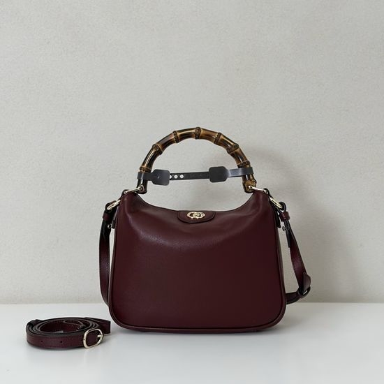 Gucci Handbag Burgundy Full Leather 799865
