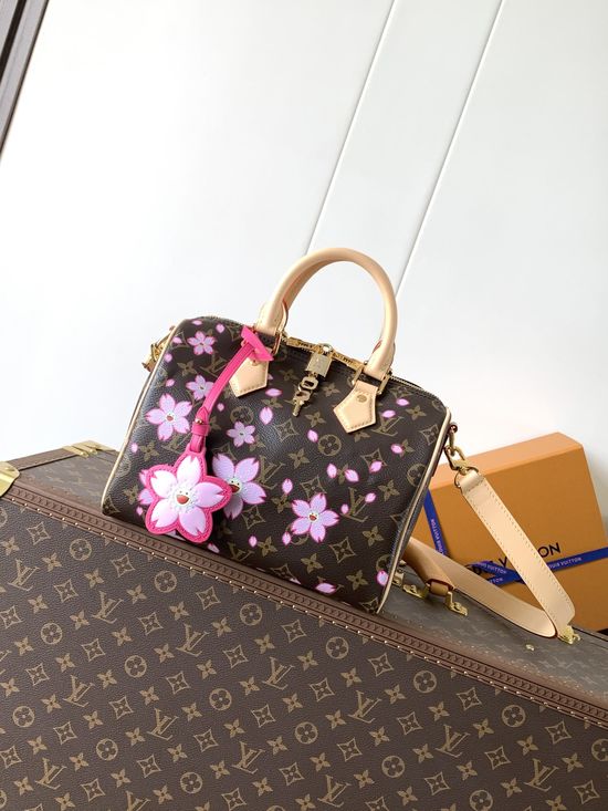 Louis Vuitton Speedy Bandoulière 25 Cherry Blossom Handbag M14174
