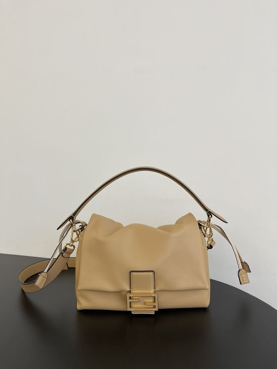 Fendi Mamma Baguette Apricot Lambskin Bag 8833