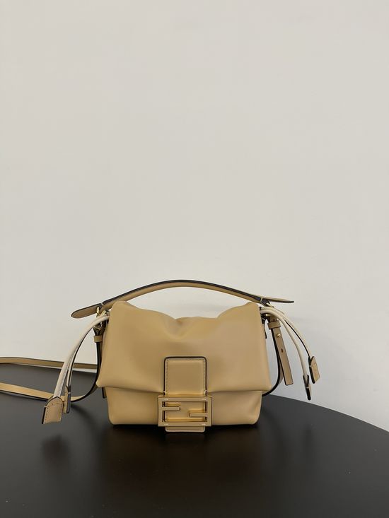 Fendi Mamma Baguette Apricot Lambskin Bag 8832