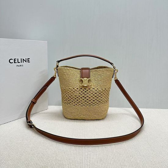 Celine LOUISE Leather Bucket Bag 119742