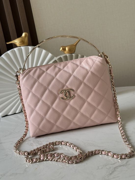 Chanel Cococrush Handle Lunch Box Bag Pink 66043