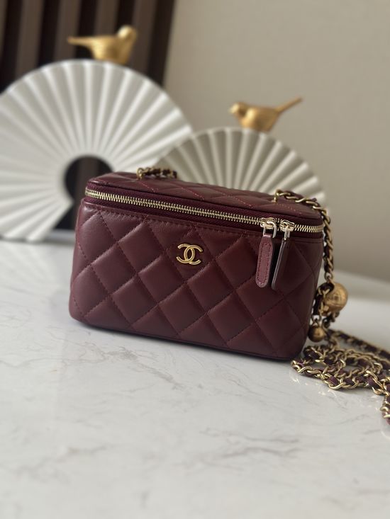 Chanel Gold Ball Chain Cosmetic Bag 66015