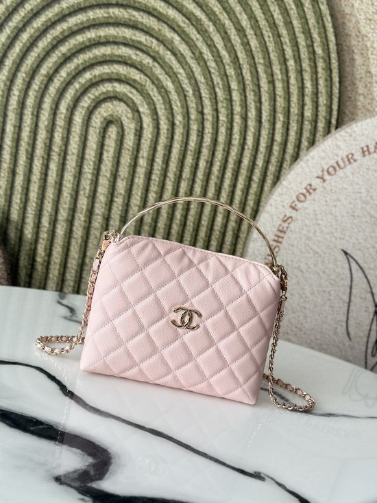 Chanel Quilted Handle Lunch Box Bag 66043