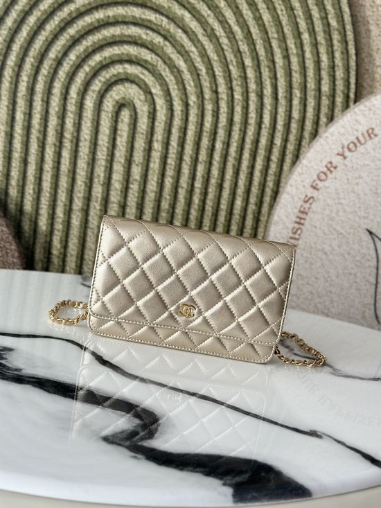 Chanel Lambskin Leather WOC Wallet On Chain 0250