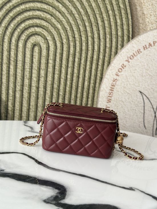 Chanel Cosmetic Box Bag With Adjustable Chain 66015