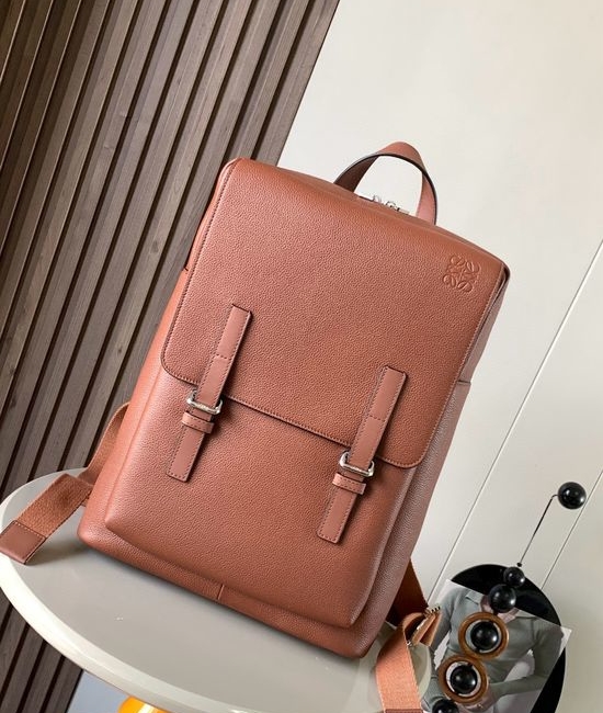 Loewe Military Spacious Leather Backpack 9024