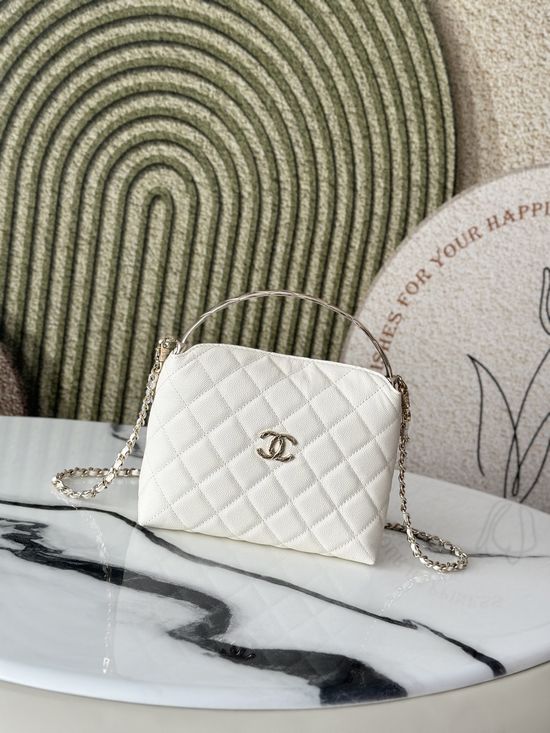 Chanel Quilted Handle Lunch Box Bag 66043