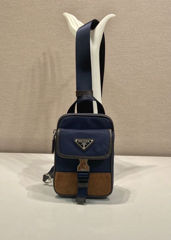 Prada Nylon Saffiano Leather Phone Chest Bag 2ZH194