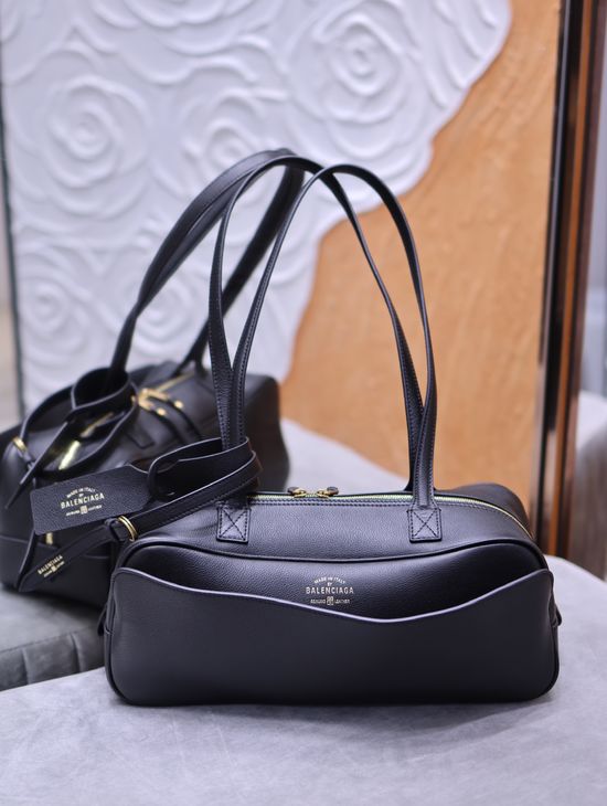 Balenciaga Carrie Small Black Bowling Bag 2533