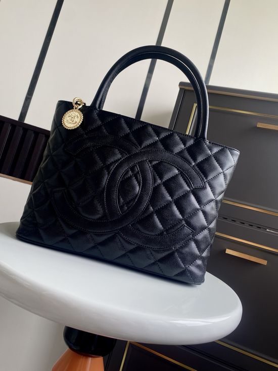 Chanel Vintagep Hilton Caviar Leather Bag AS3036