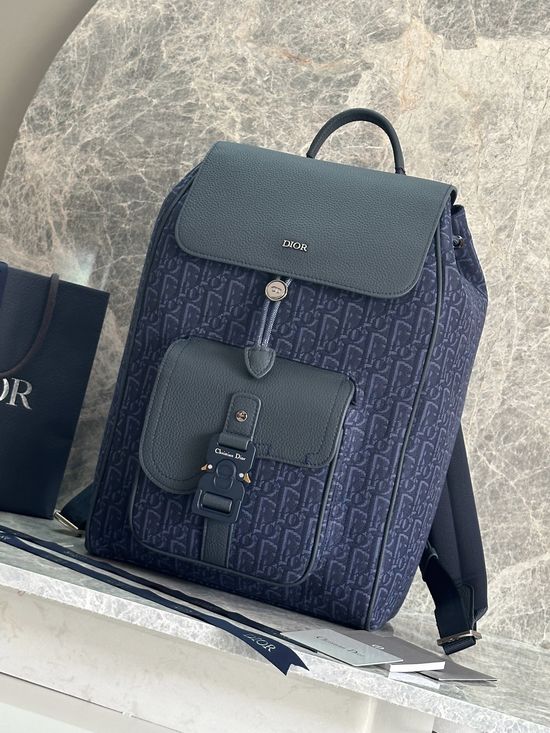 Christian Dior Saddle Oblique Printed Backpack 93392