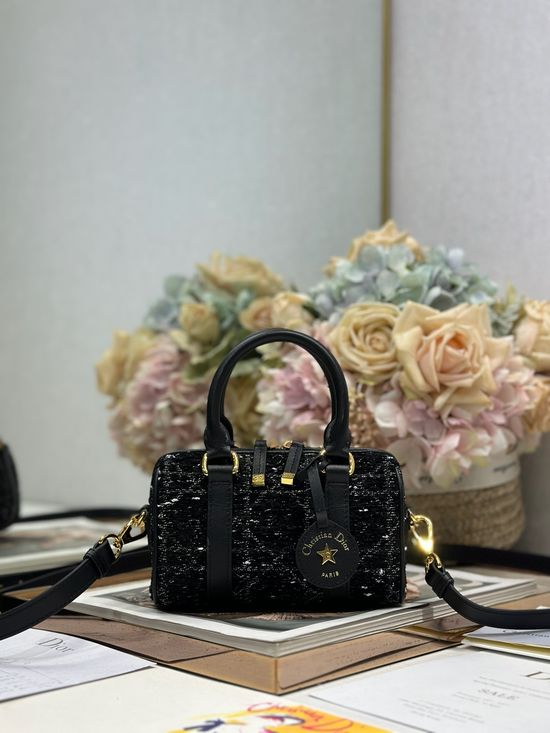 Christian Dior Groove16 Black Tweed Mini Bag 1365