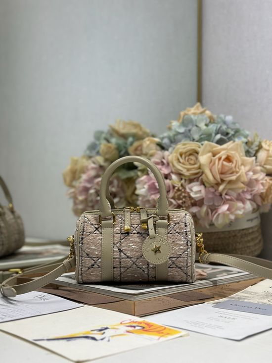 Christian Dior Groove16 Apricot Tweed Mini Bag 1365