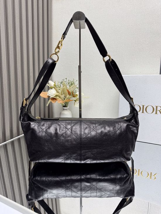 Christian Dior D-Journey Waxed Leather Handbag 2417