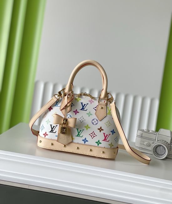 Louis Vuitton LV Alma BB Handbag White Monogram M13078