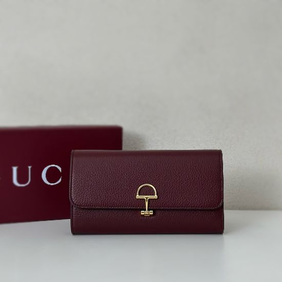 Gucci Sylvie Burgundy Leather Bag 828147