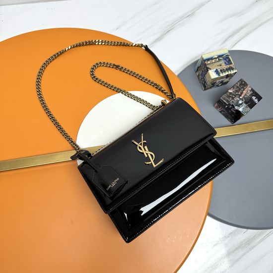 Yves Saint Laurent Sunset Patent Leather Bag 442906