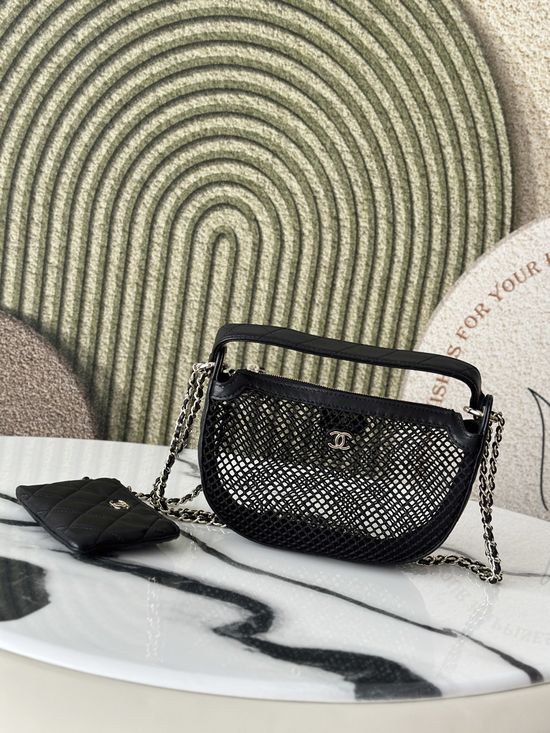 Chanel Crescent Shape Lambskin Mini Bag 3347
