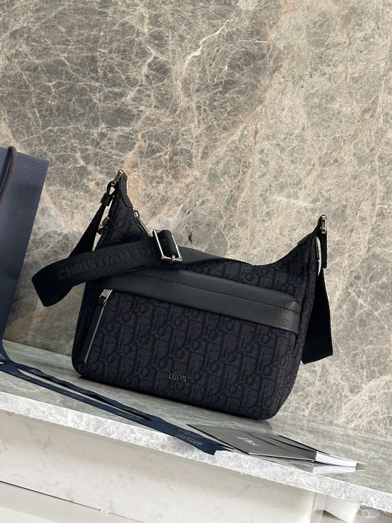 Christian Dior Rider Soft Water Dumpling Bag with Oblique Print 525