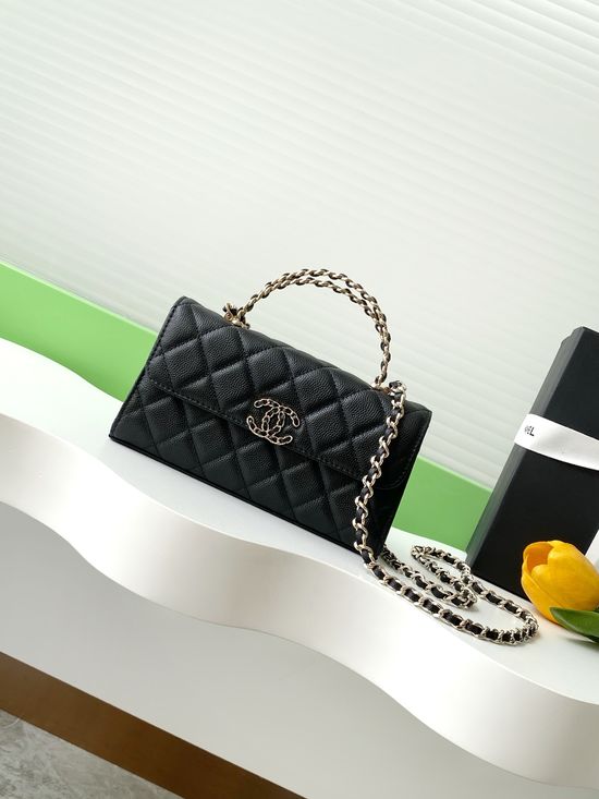 Chanel Flap Cross Handle Leather Bag AP3338