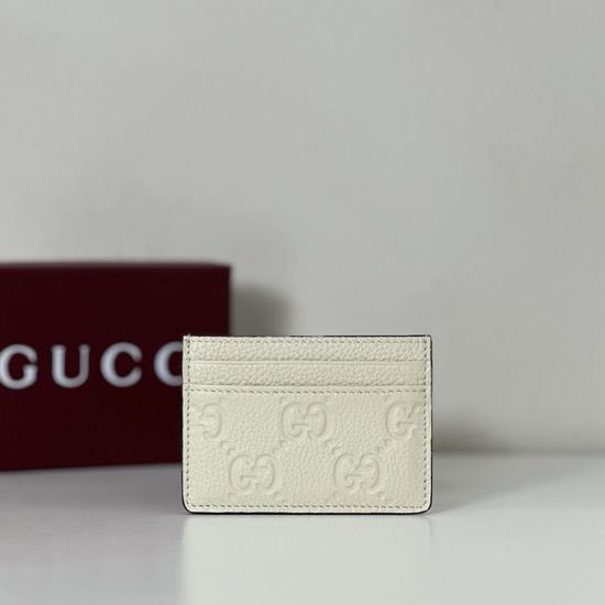 Gucci White Textured Leather Mini Purse 815883