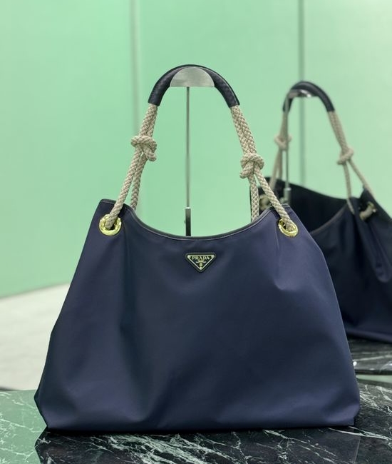 Prada Re-Nylon Oversized Tote Bag with Logo 1BC244