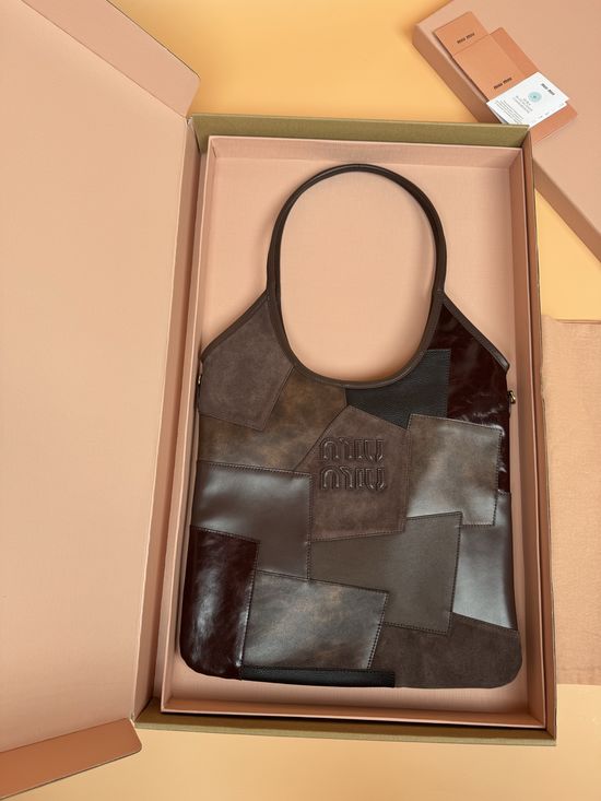 Miu Miu IVY Leather Patchwork Shoulder Bag 5BG231