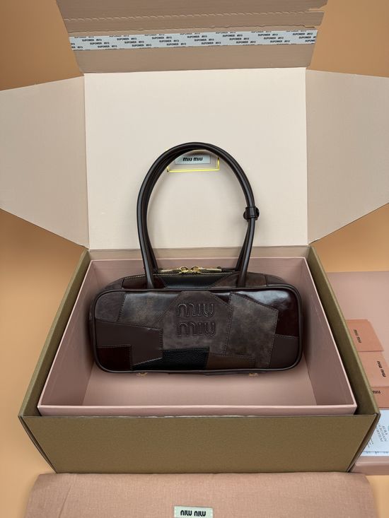 Miu Miu Beau Leather Patchwork Handbag 5BB147