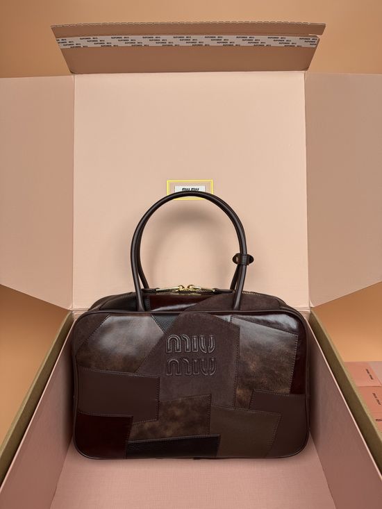 Miu Miu Beau Leather Patchwork Handbag 5BB117