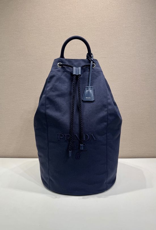 Prada Linen Blend Drawstring Travel Bag 2VY011