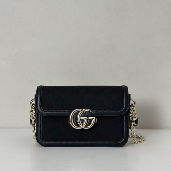 Gucci Handbag Original Leather Black Canvas 826761