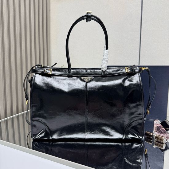 Prada LusSolf Oil Wax Leather Large Handbag 1BA439