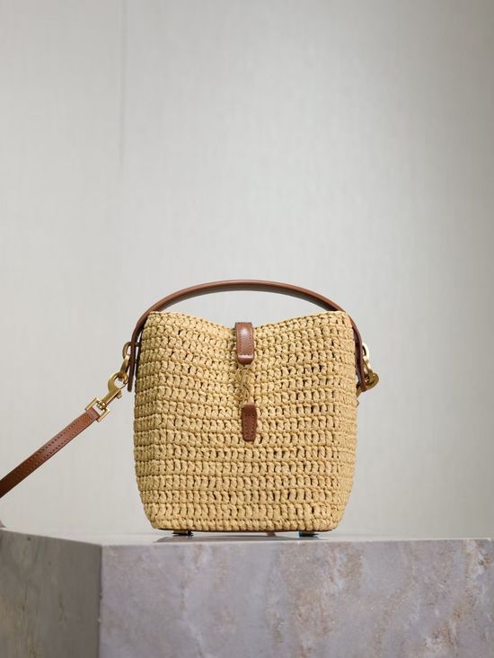 Yves Saint Laurent LE37 Woven Bucket Bag 765870