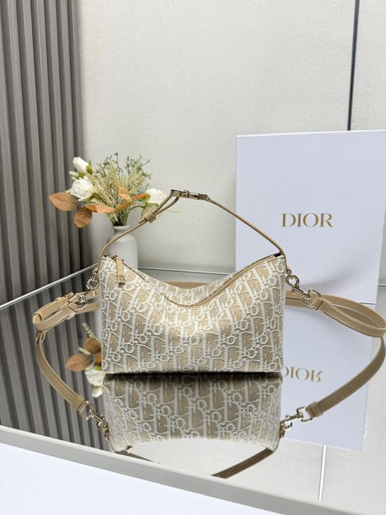Christian Dior Classic Embroidered Lunch Box Bag 5554