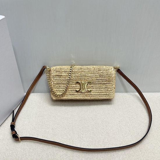 Celine Multipochette Straw Woven Handbag 983