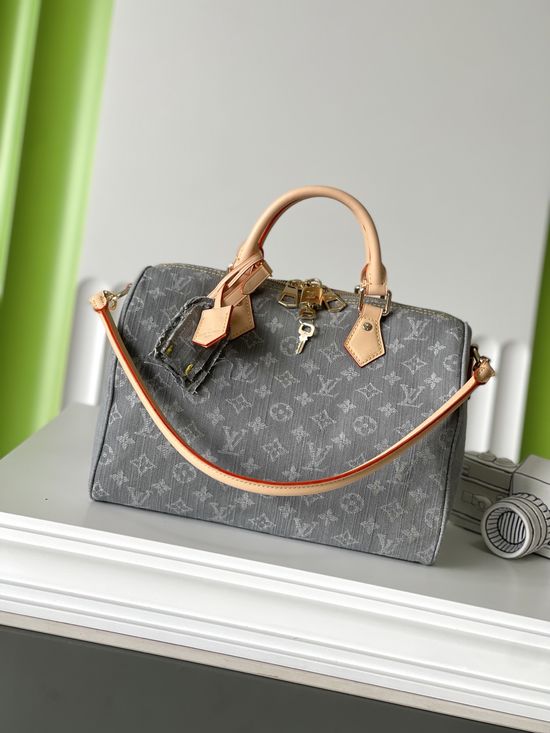 Louis Vuitton Denim Speedy Soft Bag M13344