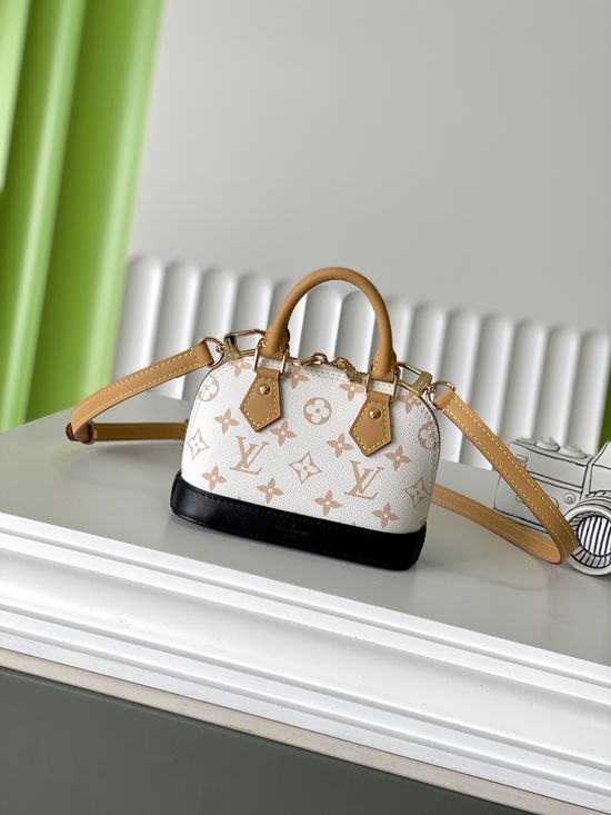 Louis Vuitton NANO ALMA White Monogram Shell Bag M46895