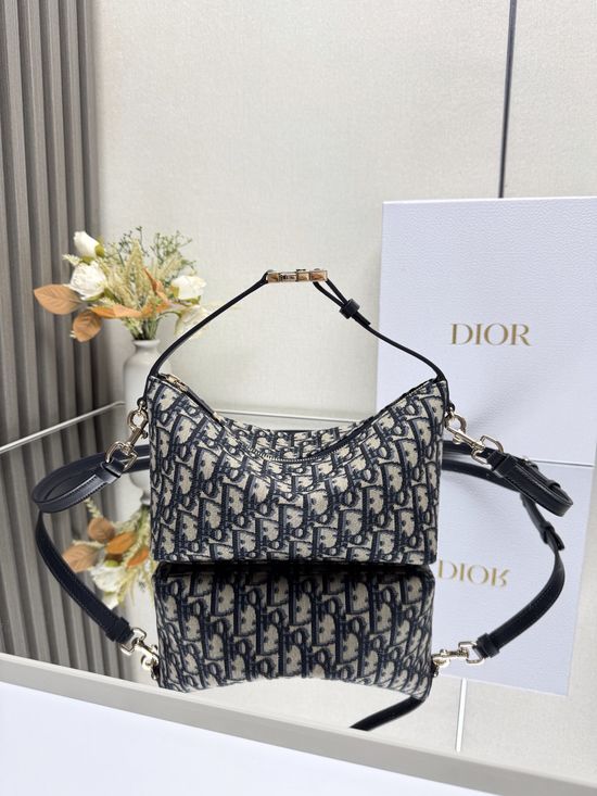 Christian Dior Classic Embroidered Lunch Box Bag 5554