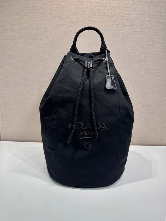 Prada Linen Blend Drawstring Travel Bag 2VY011