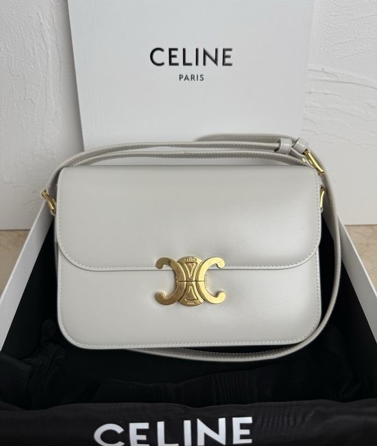 Celine Triomphe Leather Classic Shoulder Bag 17805