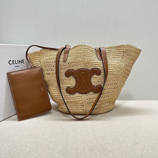 Celine Triomphe Woven Medium Basket Bag 119682