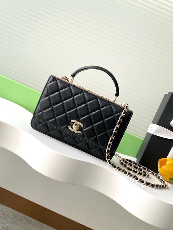 Chanel Lambskin Diamond Buckle Bag AP4423