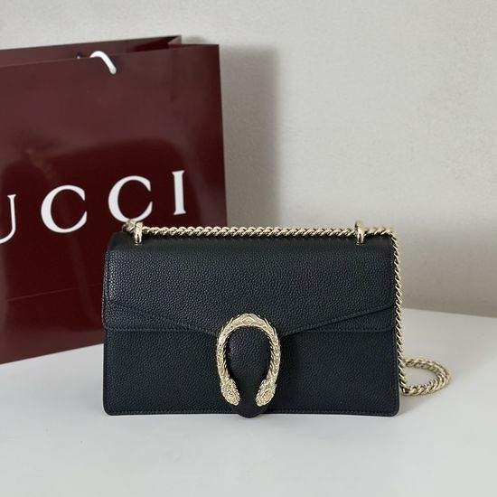 Gucci Tote Bag Black Litchi Grain 795005
